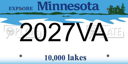 2027VA Minnesota License Plate
