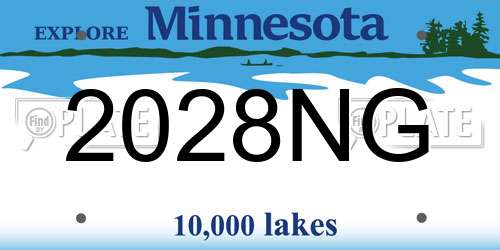 2028NG Minnesota License Plate