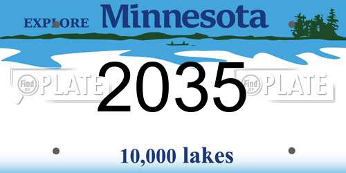 2035 Minnesota License Plate