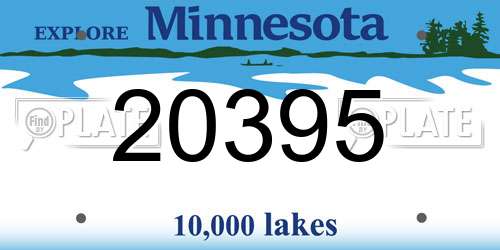 20395 Minnesota License Plate