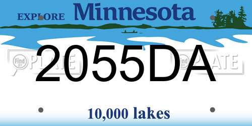 2055DA Minnesota License Plate