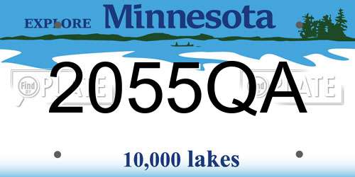 2055QA Minnesota License Plate