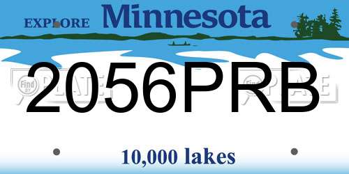 2056PRB Minnesota License Plate