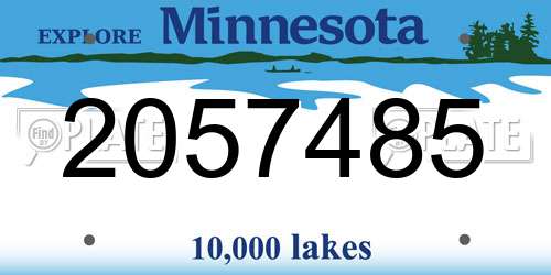 2057485 Minnesota License Plate