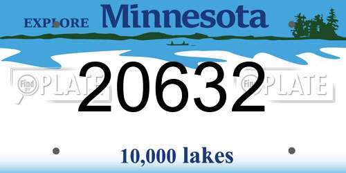 20632 Minnesota License Plate