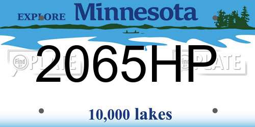 2065HP Minnesota License Plate