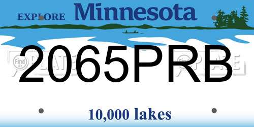 2065PRB Minnesota License Plate