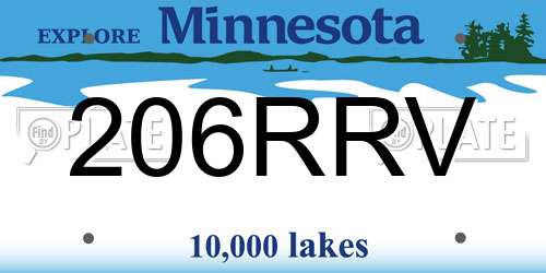 206RRV Minnesota License Plate