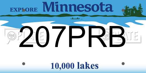 207PRB Minnesota License Plate