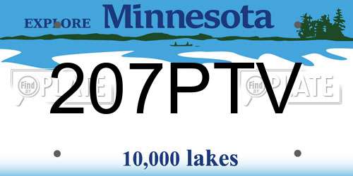207PTV Minnesota License Plate