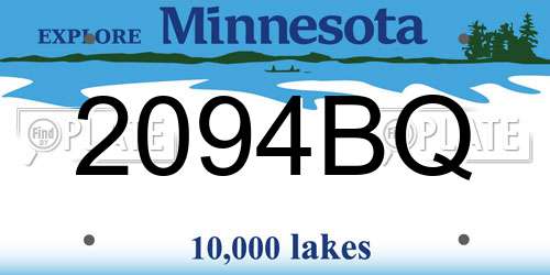 2094BQ Minnesota License Plate