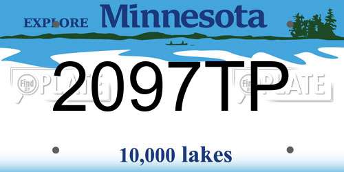 2097TP Minnesota License Plate