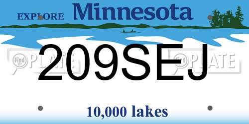 209SEJ Minnesota License Plate
