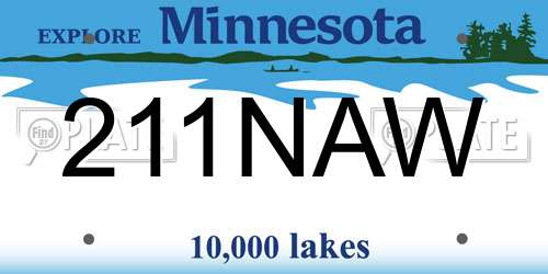 211NAW Minnesota License Plate