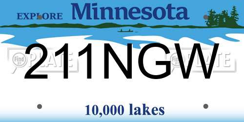 211NGW Minnesota License Plate