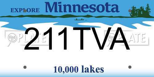 211TVA Minnesota License Plate