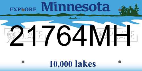 21764MH Minnesota License Plate