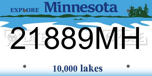 21889MH Minnesota License Plate
