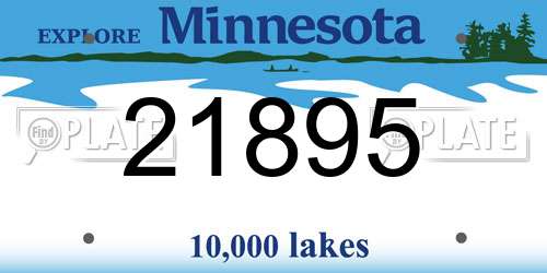 21895 Minnesota License Plate