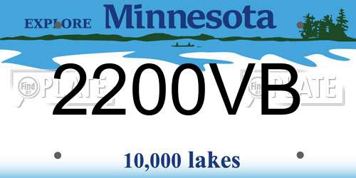 2200VB Minnesota License Plate