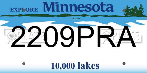 2209PRA Minnesota License Plate