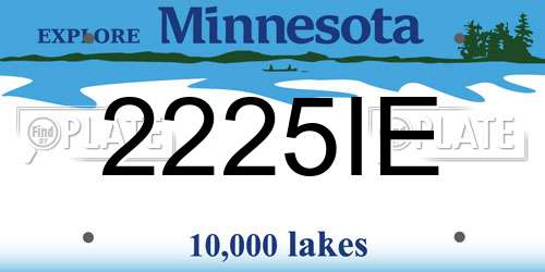2225IE Minnesota License Plate
