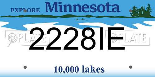 2228IE Minnesota License Plate