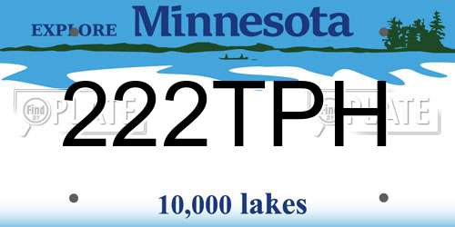 222TPH Minnesota License Plate