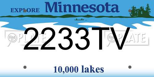 2233TV Minnesota License Plate