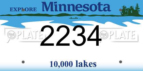 2234 Minnesota License Plate
