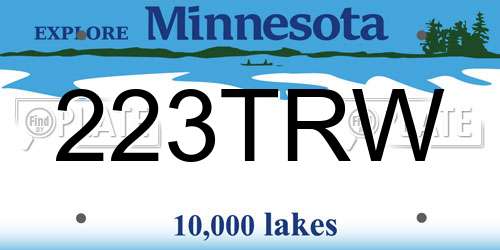223TRW Minnesota License Plate