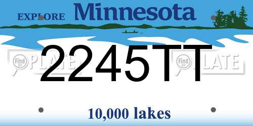 2245TT Minnesota License Plate