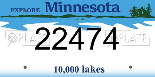 22474 Minnesota License Plate