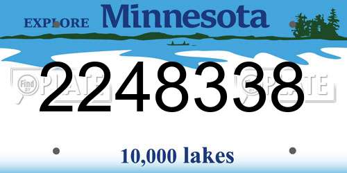2248338 Minnesota License Plate
