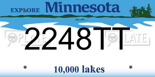 2248TT Minnesota License Plate