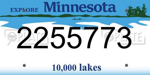 2255773 Minnesota License Plate
