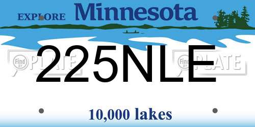 225NLE Minnesota License Plate