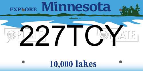 227TCY Minnesota License Plate