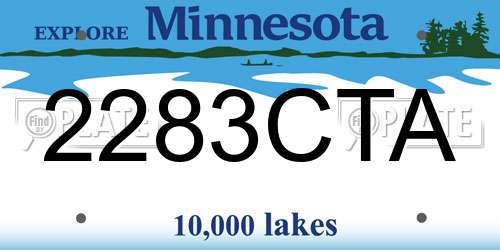 2283CTA Minnesota License Plate