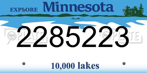 2285223 Minnesota License Plate