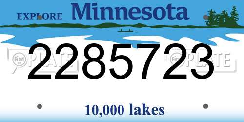 2285723 Minnesota License Plate