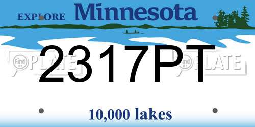 2317PT Minnesota License Plate