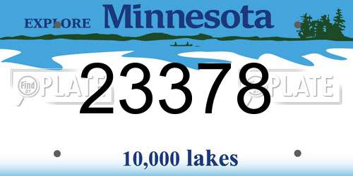 23378 Minnesota License Plate