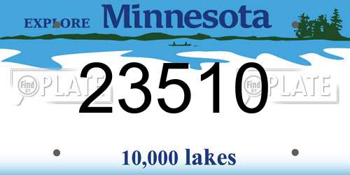 23510 Minnesota License Plate