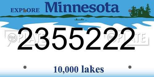 2355222 Minnesota License Plate