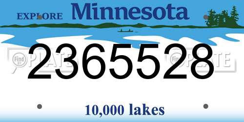 2365528 Minnesota License Plate