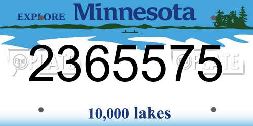 2365575 Minnesota License Plate