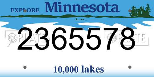 2365578 Minnesota License Plate