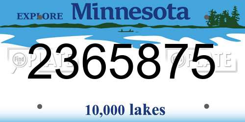 2365875 Minnesota License Plate