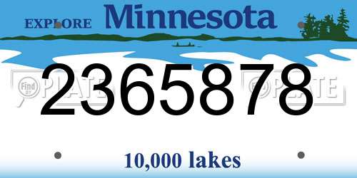 2365878 Minnesota License Plate